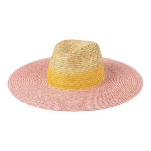 Chapeau Bicolore Paille Femme