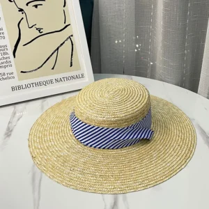 Chapeau Canotier Femme Bleu