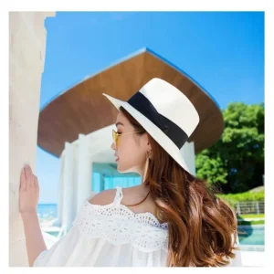 Chapeau Fedora En Paille Pour Femme