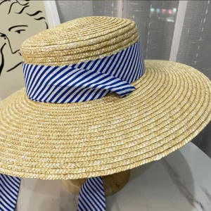 Chapeau Canotier Femme Bleu