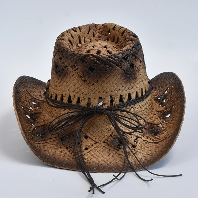 Chapeau De Cowboy En Paille Marron