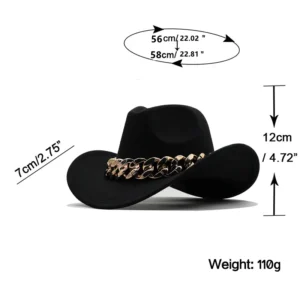 Chapeau Femme Cowboy Luxe