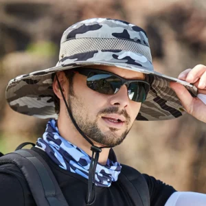 Chapeau Camouflage Large Bord Pour Homme