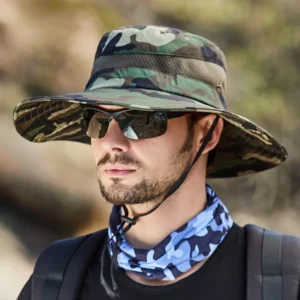 Chapeau Camouflage Large Bord Pour Homme