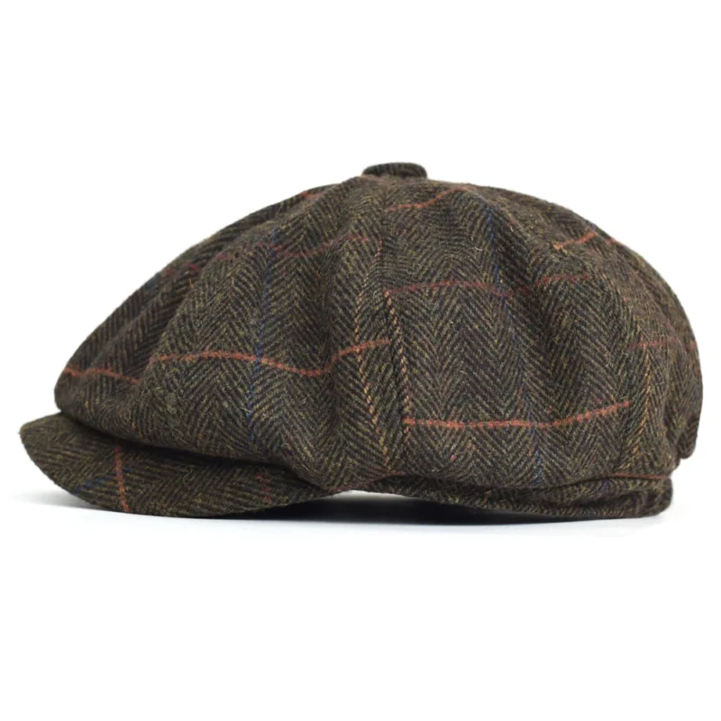 Casquette Gavroche Homme Laine Herringbone