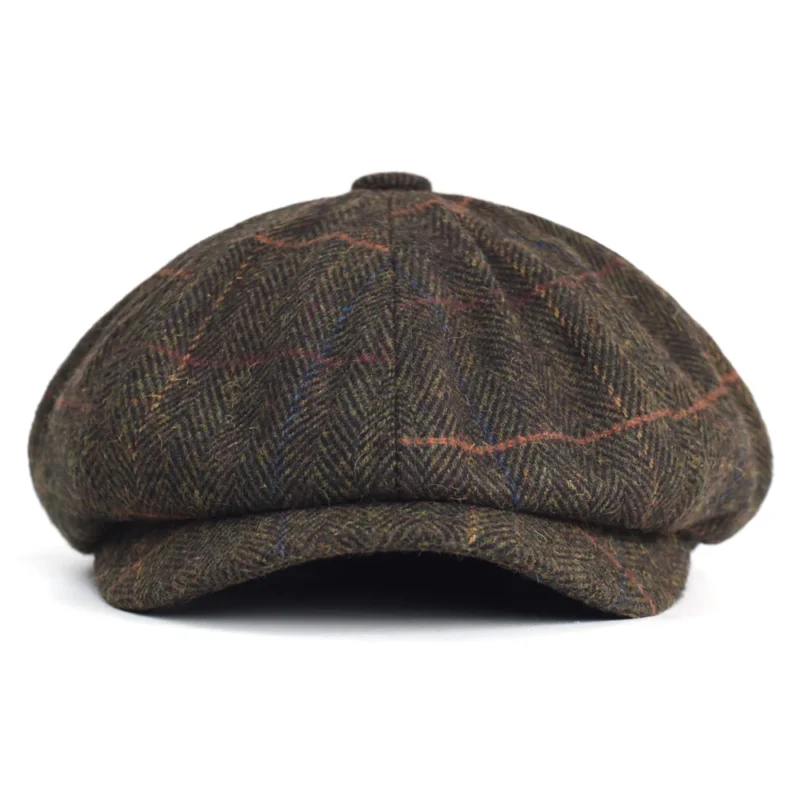 Casquette Gavroche Homme Laine Herringbone