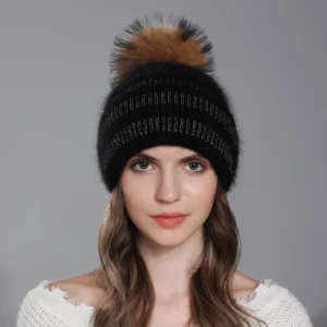 Bonnet Femme Hiver Avec Pompon