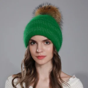 Bonnet Femme Hiver Avec Pompon