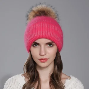 Bonnet Femme Hiver Avec Pompon