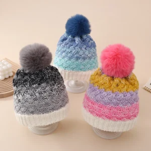 Bonnet Pompon Fille