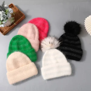 Bonnet Femme Hiver Avec Pompon