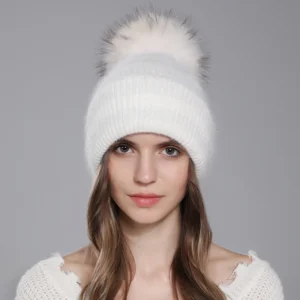 Bonnet Femme Hiver Avec Pompon