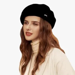 Béret Femme Élégant - Laine Respirante - Blanc Intemporel (Taille Unique, Neuf)