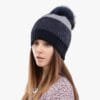 Bonnet Bleu Marine Paillette Femme