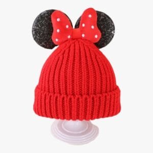 Bonnet Enfant Minnie Avec Noeud Papillon