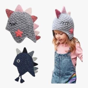 Bonnet Enfant Tricoté Dinosaure