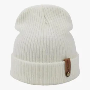 Bonnet Maille Avec Attache En Cuir