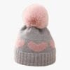 Bonnet Pompon Coeur Pour Bébé
