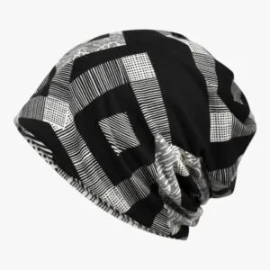 Bonnet Slouchy Géométrique Unisexe
