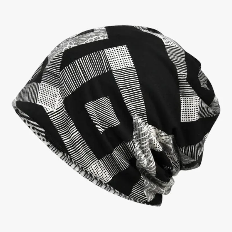 Bonnet Slouchy Géométrique Unisexe