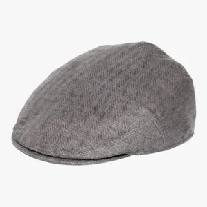 Casquette Plate Homme Lin Herringbone