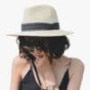 Chapeau Fedora En Paille Pour Femme