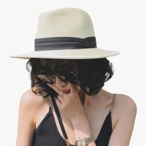 Chapeau Fedora En Paille Pour Femme