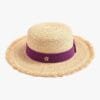 Chapeau De Paille Femme Avec Ruban