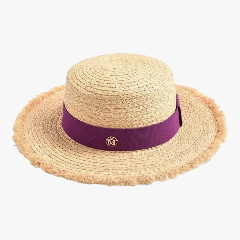 Chapeau De Paille Femme Avec Ruban