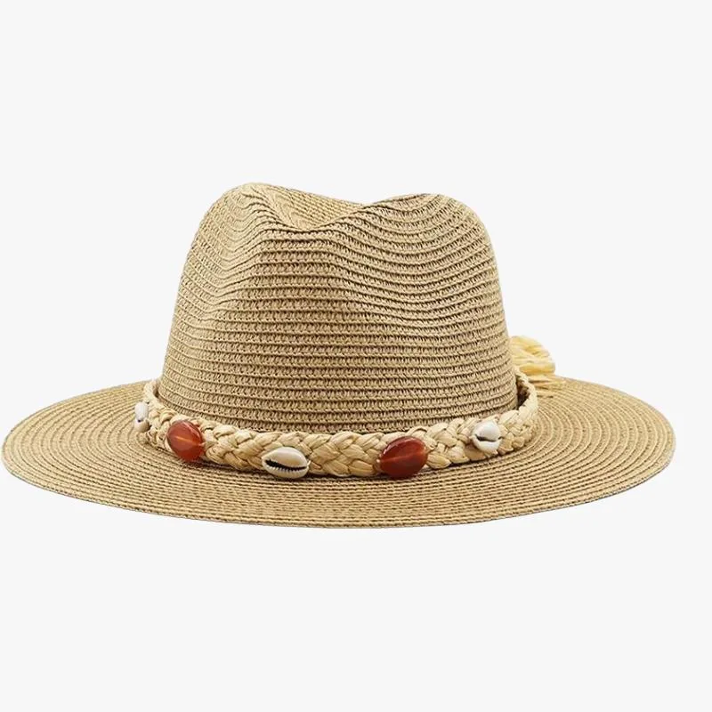 Chapeau De Paille Avec Coquillage