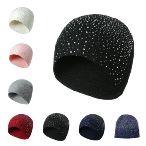 Bonnet Femme Avec Strass Brillant