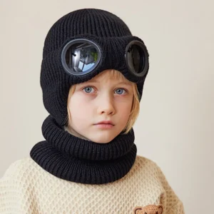 Bonnet Cagoule Enfant Avec Lunettes Aviateur