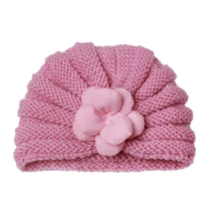 Bonnet Turban Tricoté Bébé Fille