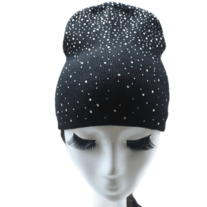 Bonnet Femme Avec Strass Brillant