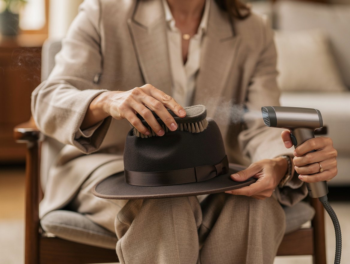 Comment nettoyer un chapeau en feutre : la méthode brosse et vapeur